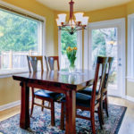 Make sure furniture i.e dining table fits the space.