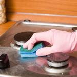 Clean kitchen appliances.